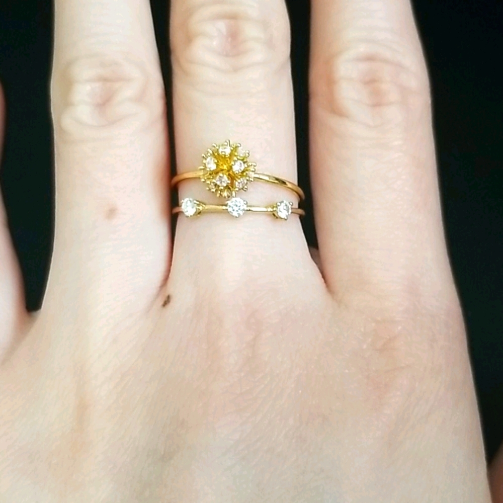Dainty Fireball Stack Ring - image 1